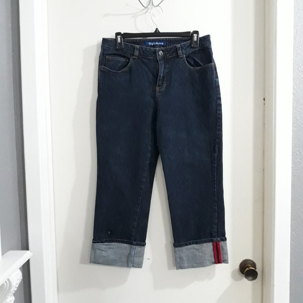 High Sierra Women's Cuffed Capris Blue Jeans - Picture 2 of 9